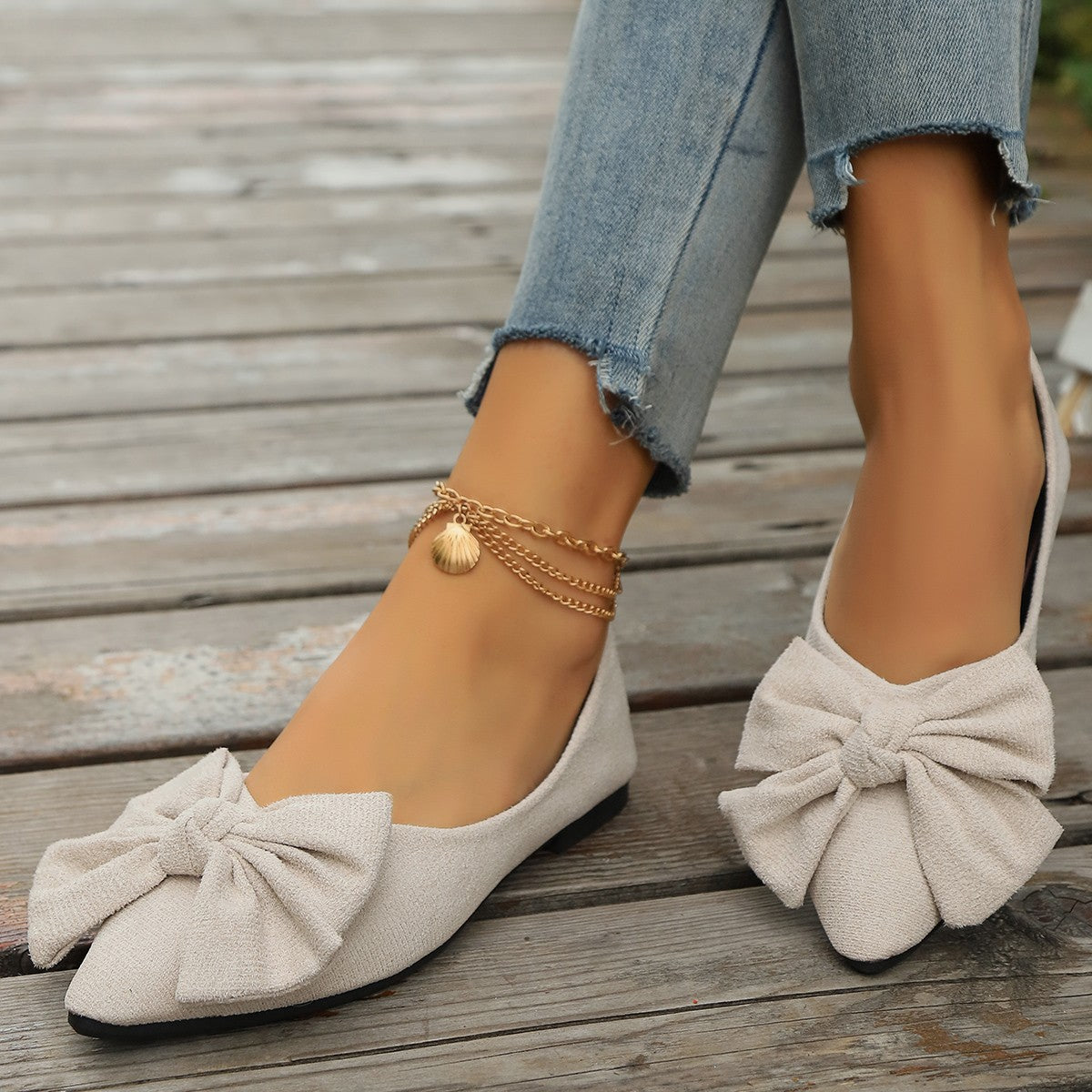 Lucinda | Women's Bow Detail Ballet Flats
