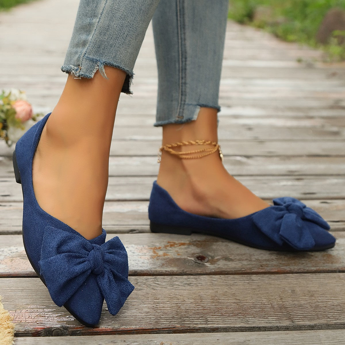 Lucinda | Women's Bow Detail Ballet Flats