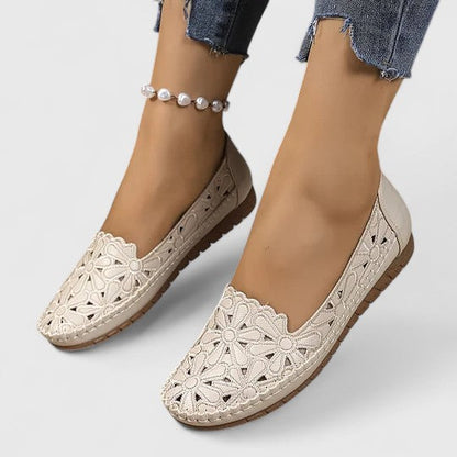 Lydia | Women's Perforated Slip On Flats
