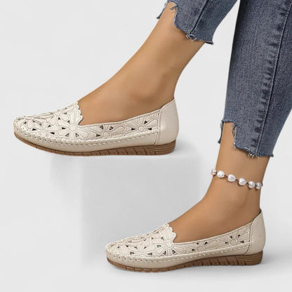 Lydia | Women's Perforated Slip On Flats