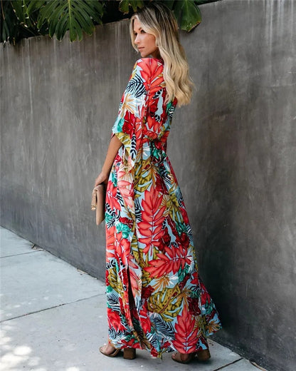 Jade | Women's Wrap Boho Flowy Draped Beach Cover Up Evening
