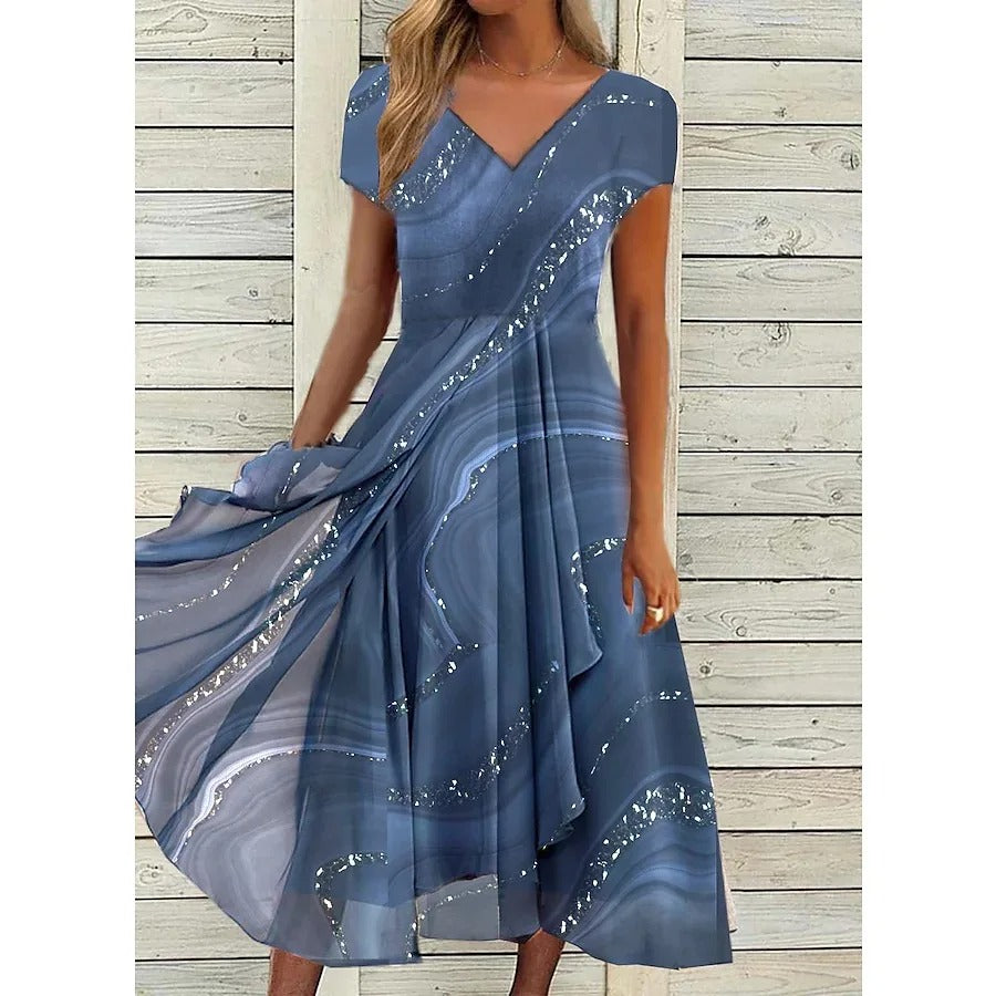 Emily™ | V-neck Midi Dress