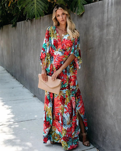 Jade | Women's Wrap Boho Flowy Draped Beach Cover Up Evening