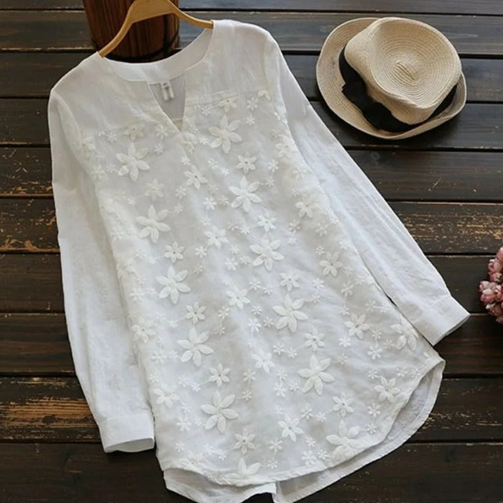 Marlowe | Women's Round Neck Long Sleeve Blouse