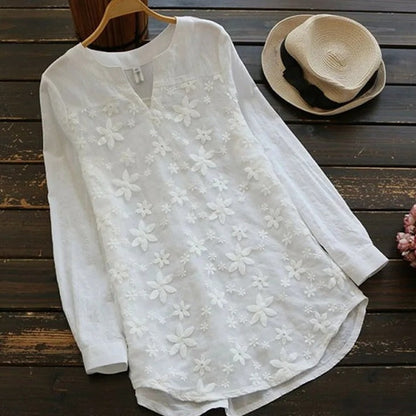 Marlowe | Women's Round Neck Long Sleeve Blouse