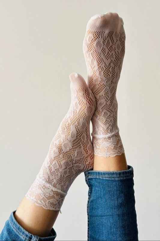 Nina Mesh Lace Ankle Socks