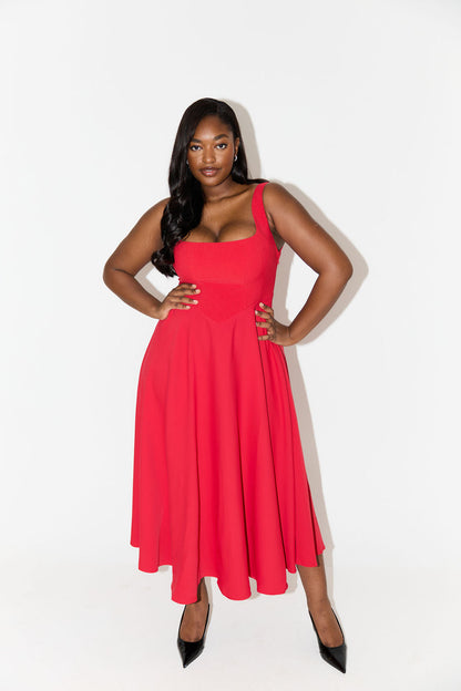 Angela™ | Timeless Flowy Midi Dress