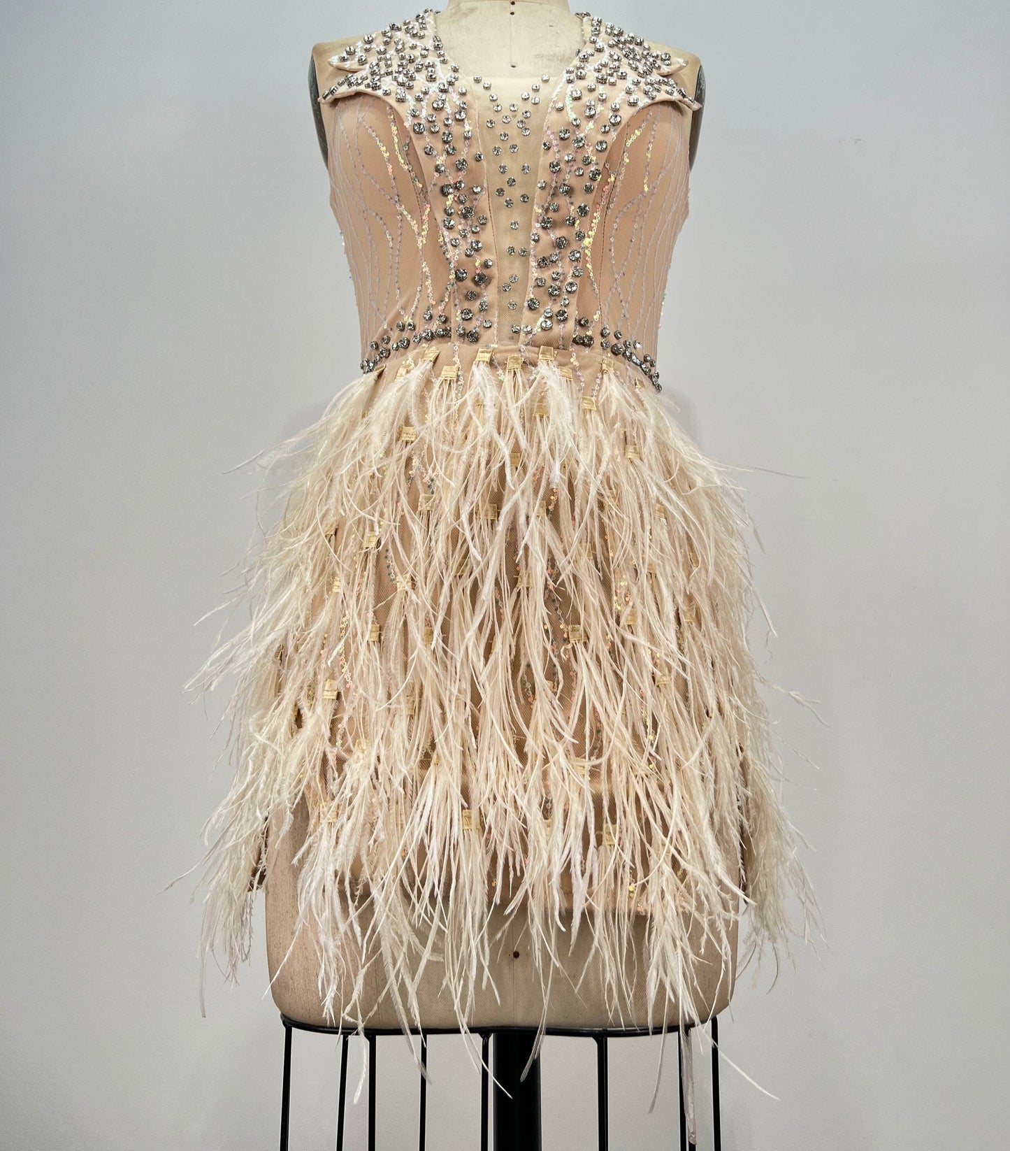 OORJA Feathers Mini Bodycon Dress