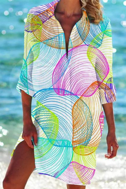 Paloma | Women's Printed Button Down Beach Cover Up