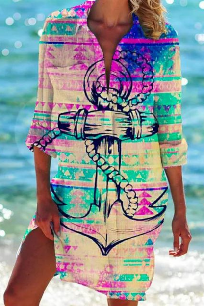Paloma | Women's Printed Button Down Beach Cover Up