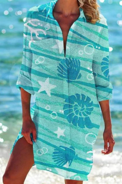 Paloma | Women's Printed Button Down Beach Cover Up