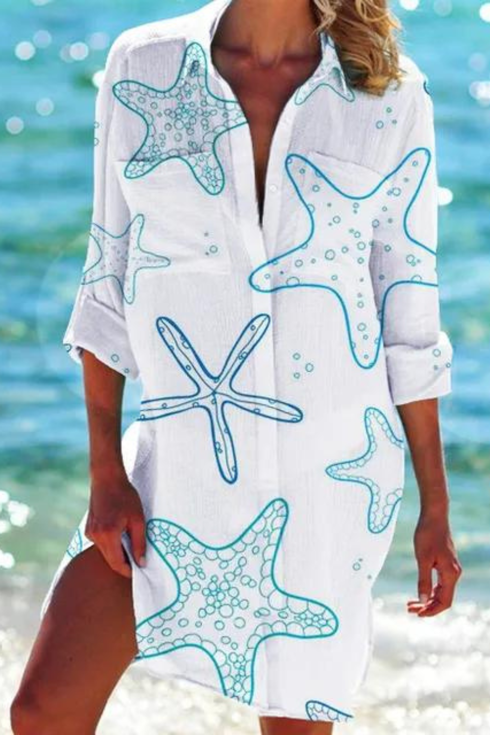 Paloma | Women's Printed Button Down Beach Cover Up