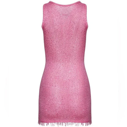 Women Summer Sequin Dress | Sleeveless | Glitter Lace Mini Dress
