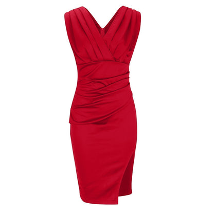Rosalina | Women's Sleeveless V-Neck Bodycon Dress