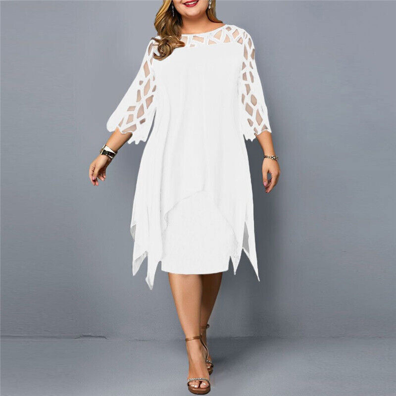 Stella | Women's Plus Size Flowy Draped Midi Dress