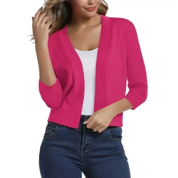 Scarlett | Women's Open Front 3/4 Sleeve Cardigan