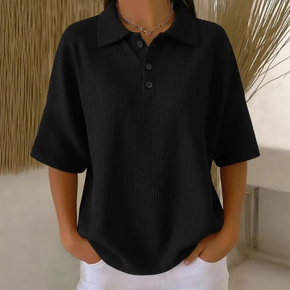 Serafina | Women's Collared Short Sleeve Polo Shirt