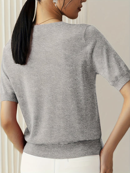Serenity | Women's Short Sleeve Knit Sweater
