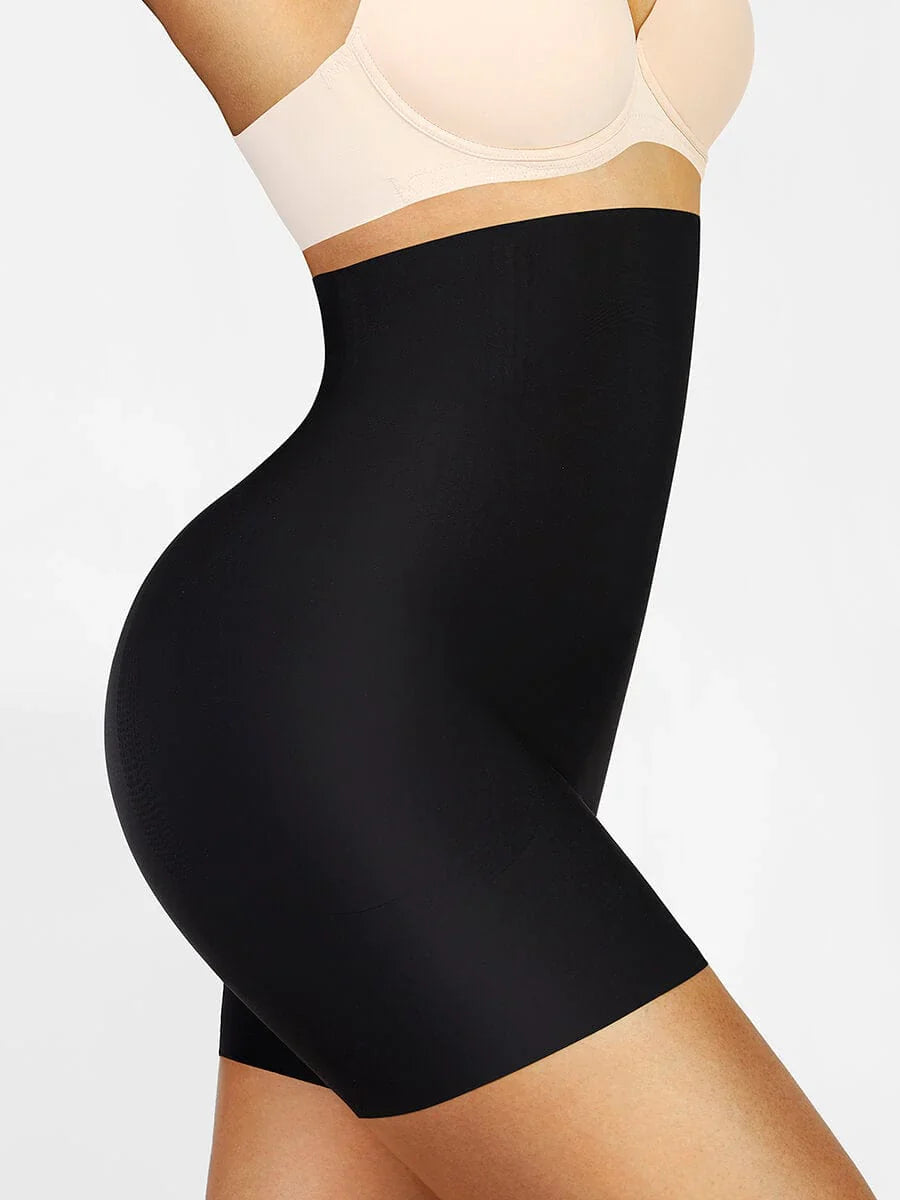 High Waisted Butt Lifter with Removable Hip Pads BLACK