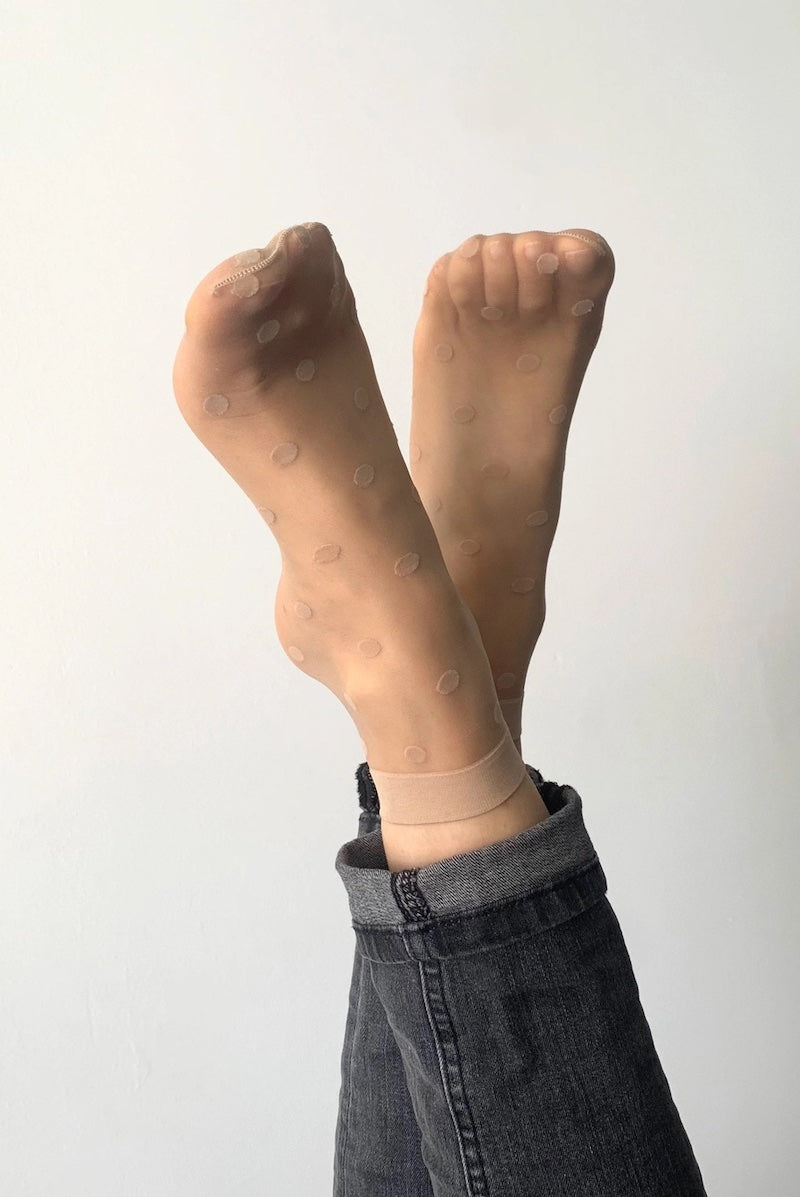 2-Pack, Sheer Ankle Polka Dot Socks