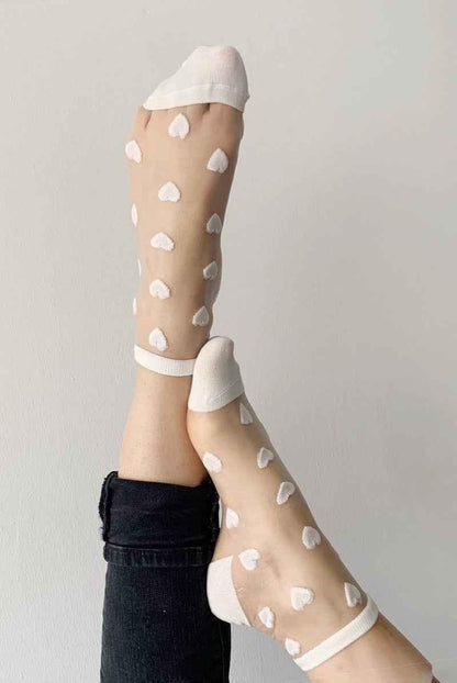 Sheer Ankle Heart Socks