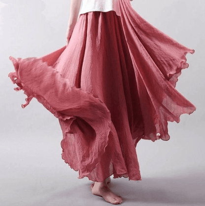 Solange | Women's Flowy Boho Maxi Skirt