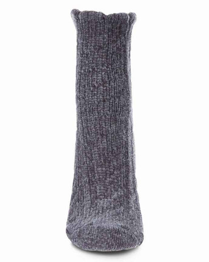 Cable Pom Pom Infused Women's Anklet Socks