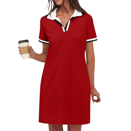 Tierney | Women's Polo Collar Short Sleeve Mini Dress