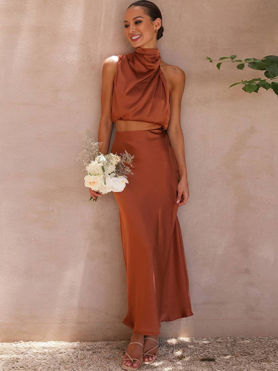 Valencia | Women's Halter Neck Two Piece Evening Set