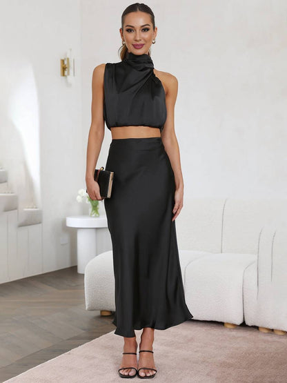 Valencia | Women's Halter Neck Two Piece Evening Set