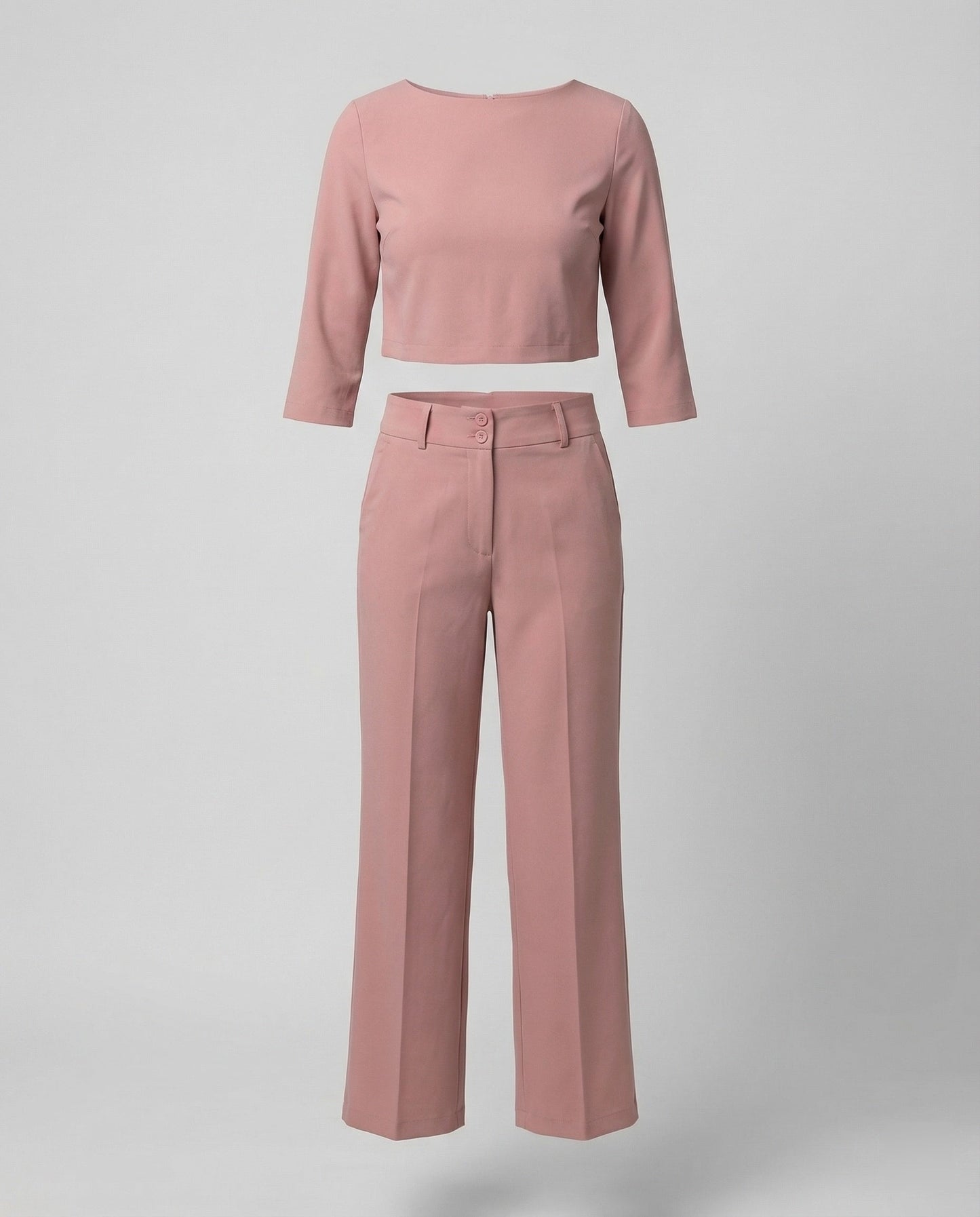 Vivara | Women's Wide Leg High Waist Two-Piece Pants Set