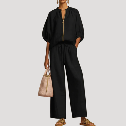 Willa | Women's Zip Front Two Piece Set