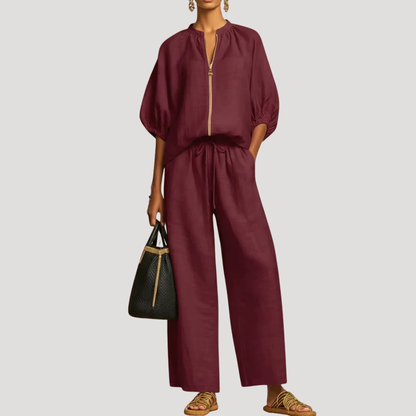 Willa | Women's Zip Front Two Piece Set