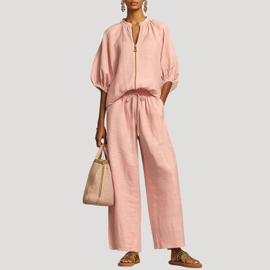 Willa | Women's Zip Front Two Piece Set