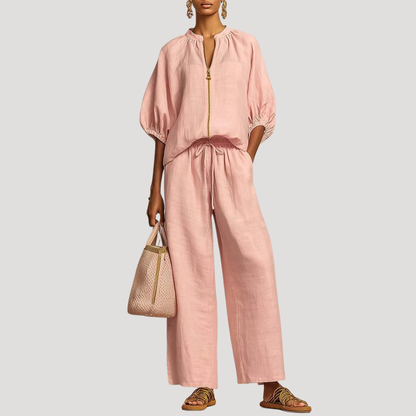 Willa | Women's Zip Front Two Piece Set