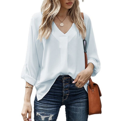Winifred | Women's V-Neck Long Sleeve Blouse