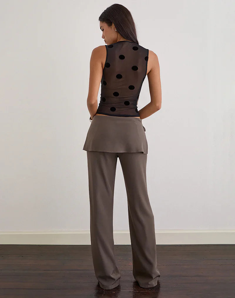 Women Polka Dot Sheer Mesh Top | Crop Top | Summer | Sleeveless | V Neck | Slim Fit Tank Top