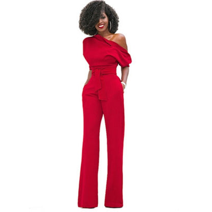 Zara | Women's Off Shoulder Wide Leg Jumpsuit