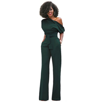 Zara | Women's Off Shoulder Wide Leg Jumpsuit