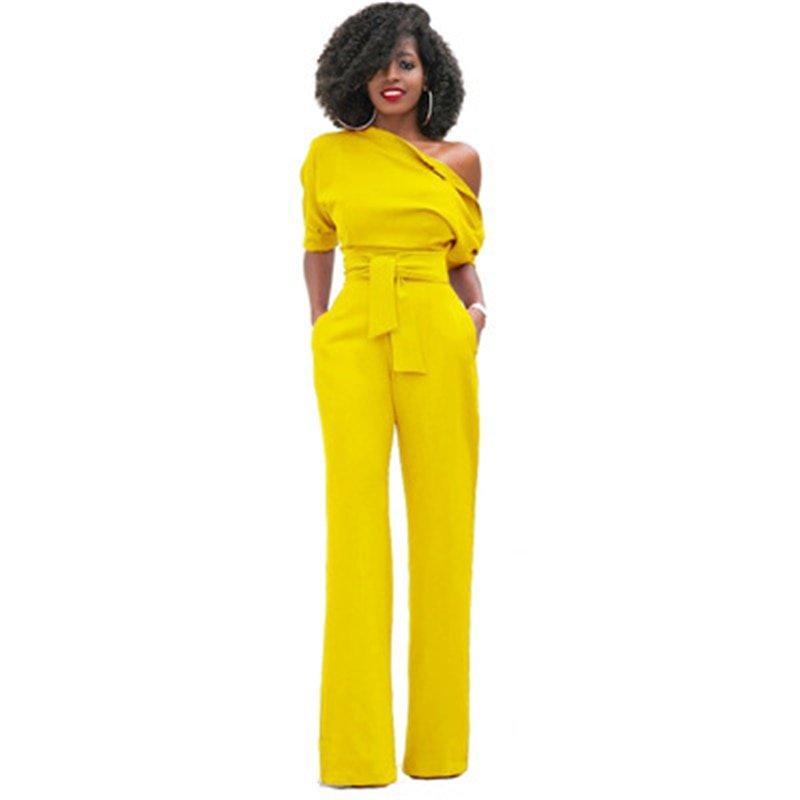 Zara | Women's Off Shoulder Wide Leg Jumpsuit